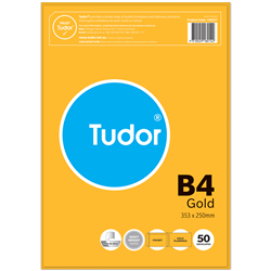 Tudor Plain Envelope Pocket B4 Peel N Seal Kraft Gold Pack Of 50